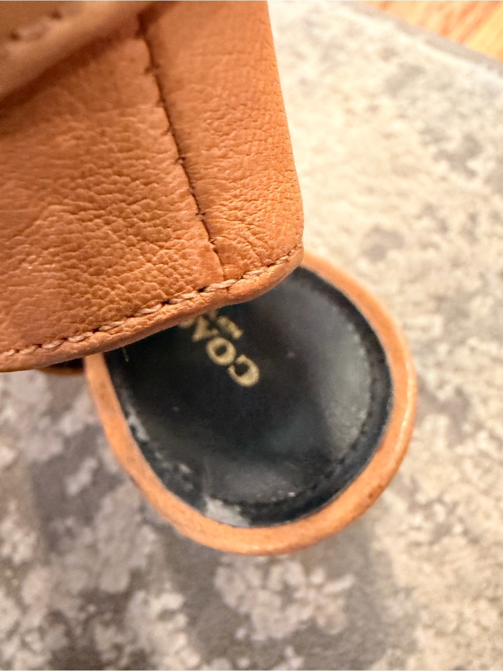 COACH Lafayette Peep-Toe Booties- Tan- Size 8M - Picture 8 of 9